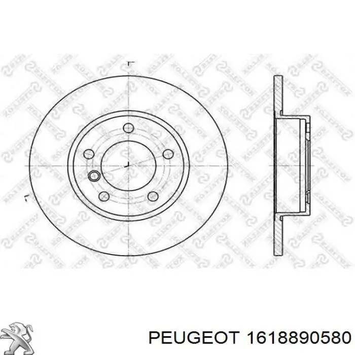 1618890580 Peugeot/Citroen disco de freno delantero