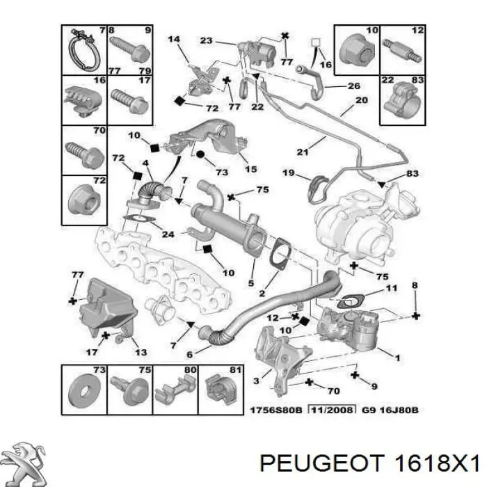  Peugeot/Citroen 1618X1 precio, desde 56,22 EUR