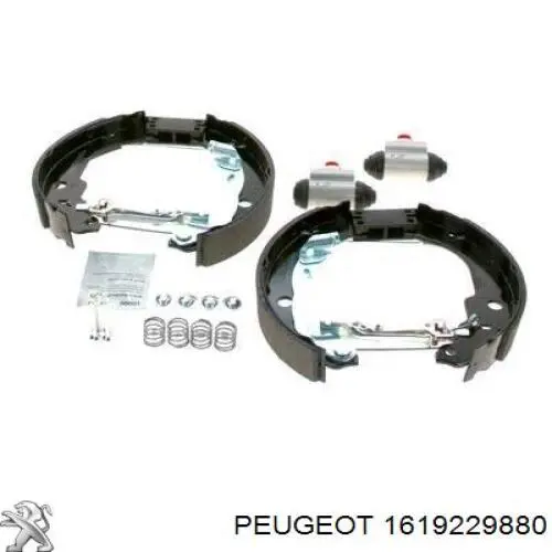 Zapatas de freno de tambor traseras PEUGEOT 1619229880
