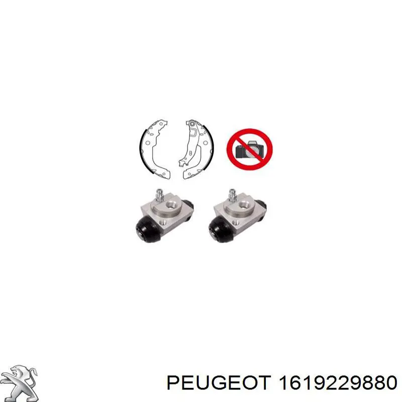 1619229880 Peugeot/Citroen Zapatas de freno de tambor traseras