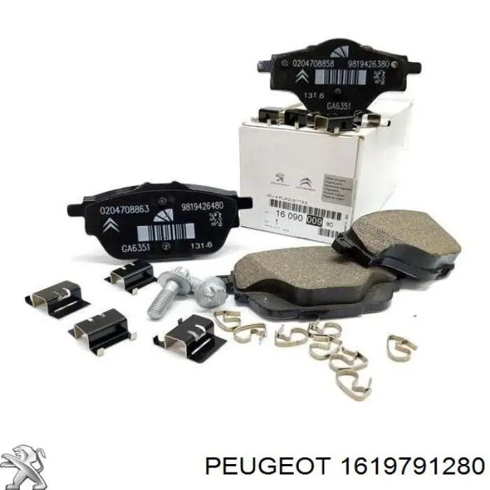 Pastillas de freno traseras 1619791280 Peugeot/Citroen