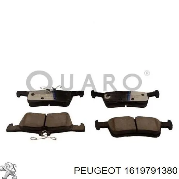 Pastillas de freno traseras 1619791380 Peugeot/Citroen