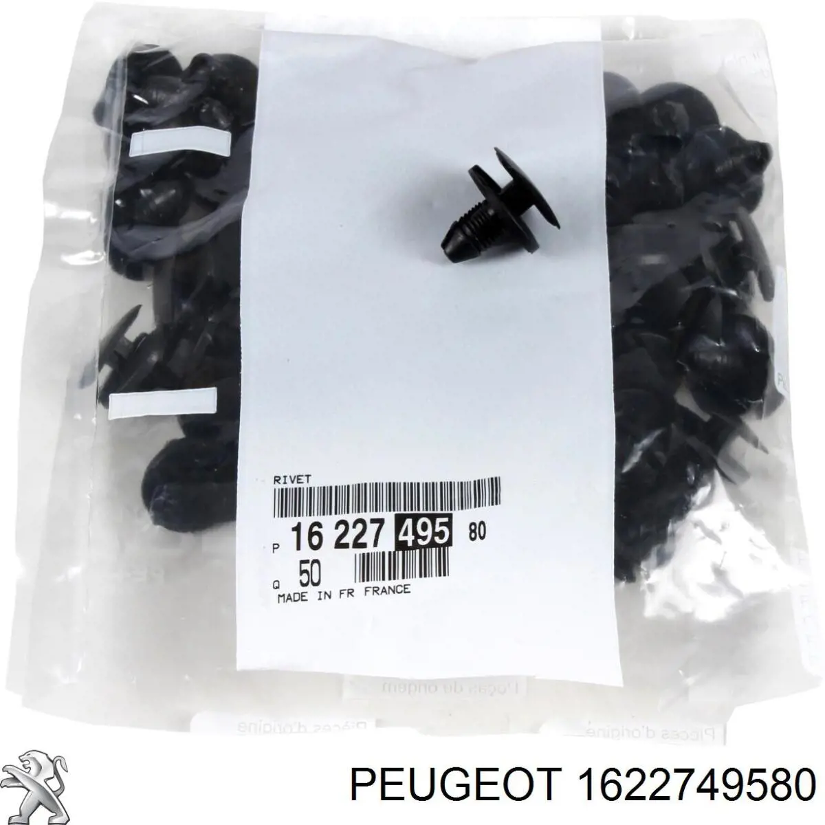 1622749580 Peugeot/Citroen clips de fijación de pasaruedas de aleta delantera