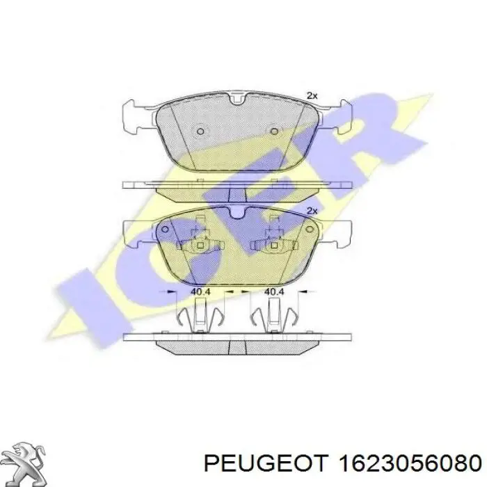 1623056080 Peugeot/Citroen pastillas de freno delanteras