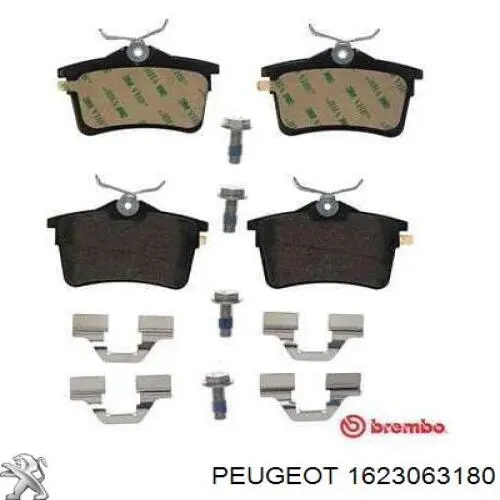 1623063180 Peugeot/Citroen pastillas de freno traseras