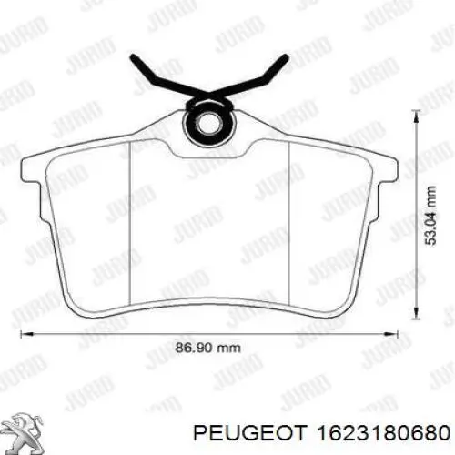 Comprar 1623180680 Peugeot/Citroen Pastillas de freno traseras