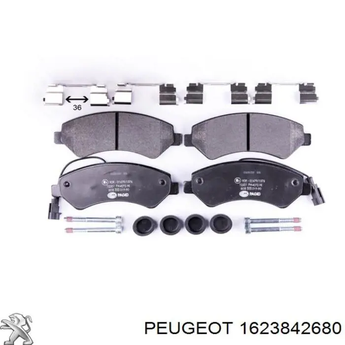 1623842680 Peugeot/Citroen Pastillas delanteras