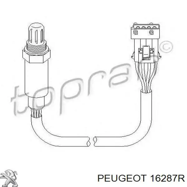 Sensor de oxígeno Peugeot/Citroen 16287R