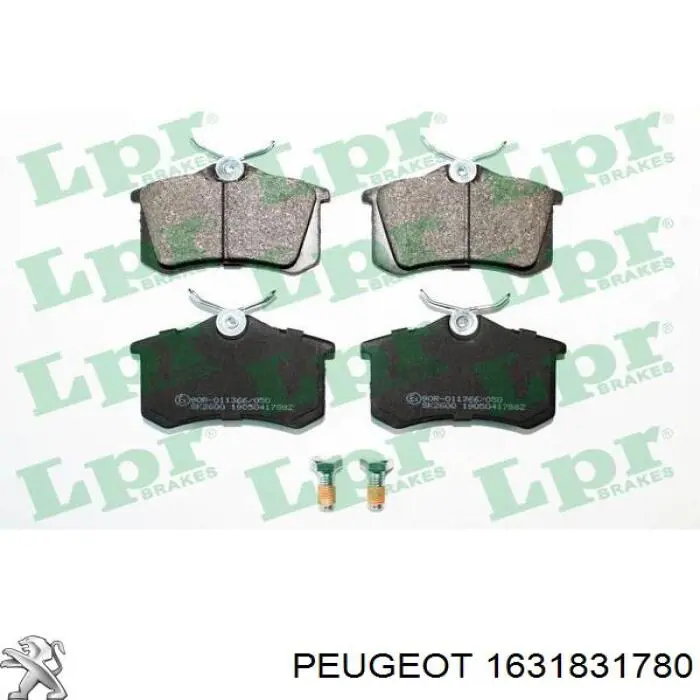 Comprar 1631831780 Peugeot/Citroen Pastillas de freno traseras