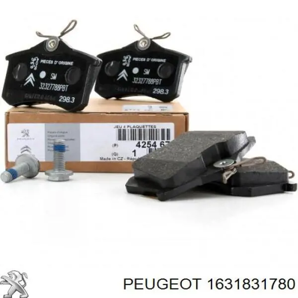 Pastillas de freno traseras 1631831780 Peugeot/Citroen