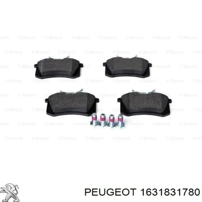 1631831780 Peugeot/Citroen pastillas de freno traseras