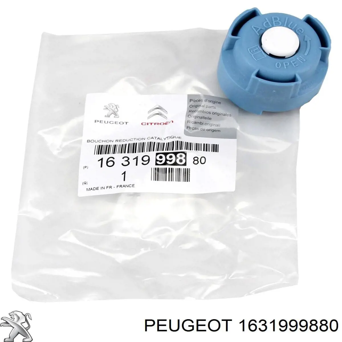 Tapón de llenado de AdBlue Peugeot/Citroen 1631999880 precio, desde 25,61 EUR