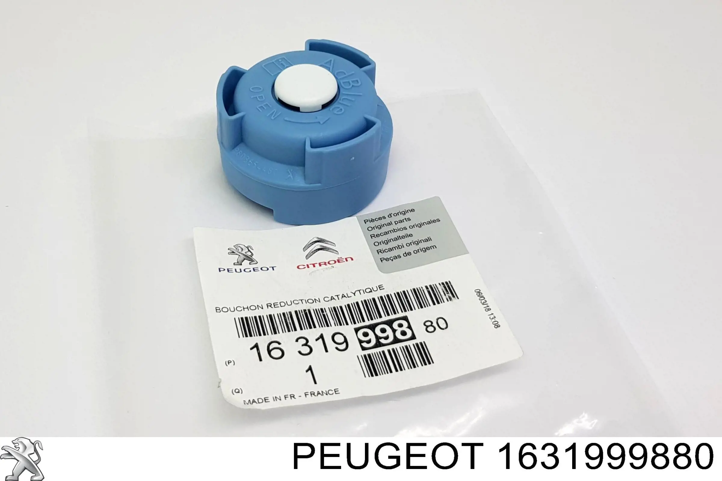 Tapón de llenado de AdBlue 1631999880 Peugeot/Citroen