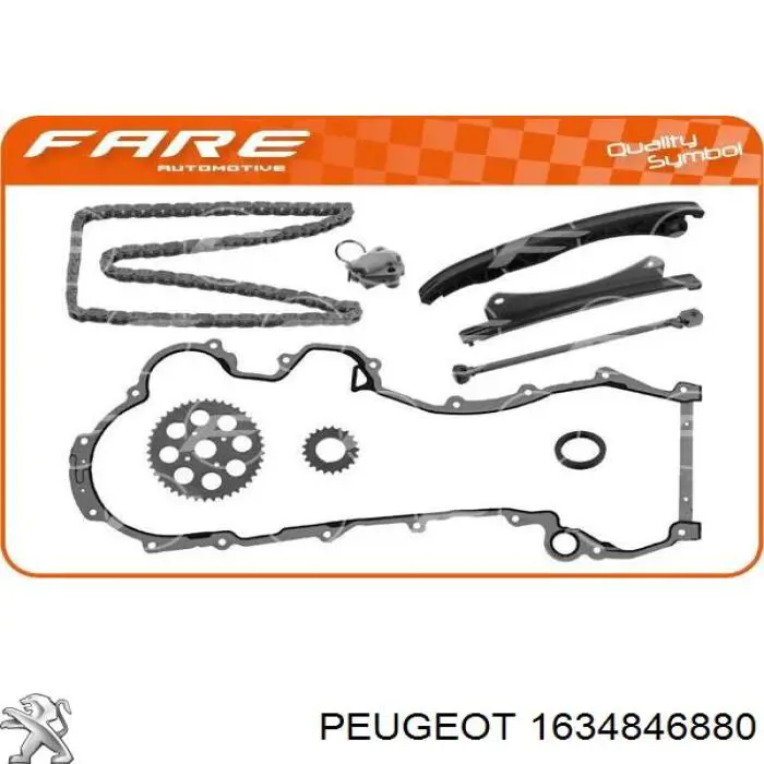 Kit de cadena de distribución 1634846880 Peugeot/Citroen