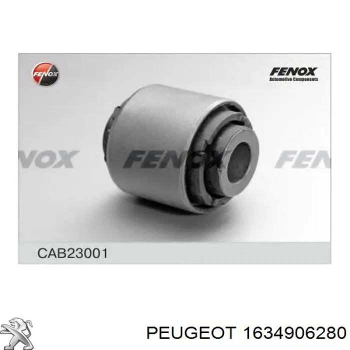 Barra transversal reactiva de la suspensión trasera 1634906280 Peugeot/Citroen