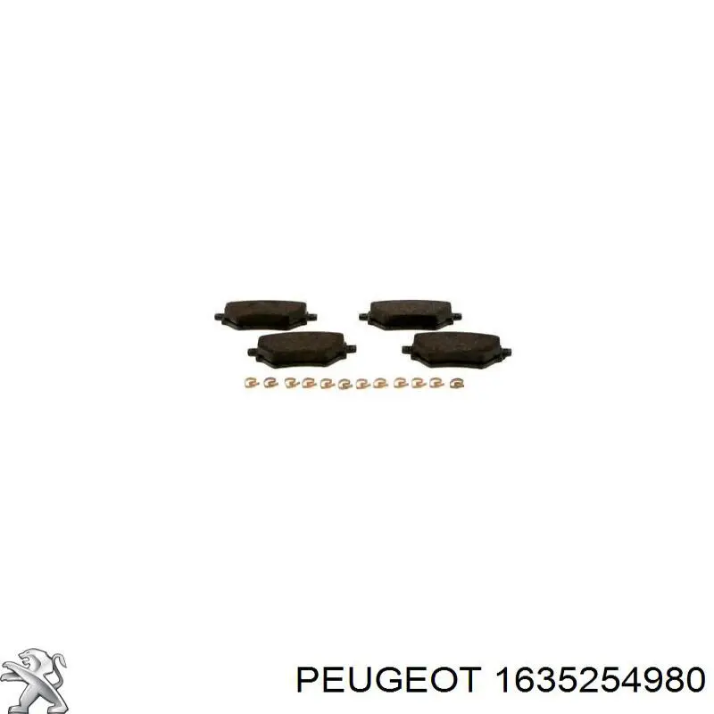 1635254980 Peugeot/Citroen pastillas de freno traseras