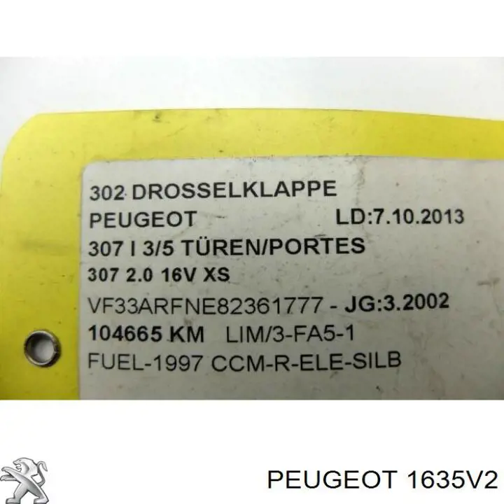  Cuerpo de mariposa Peugeot Expert 