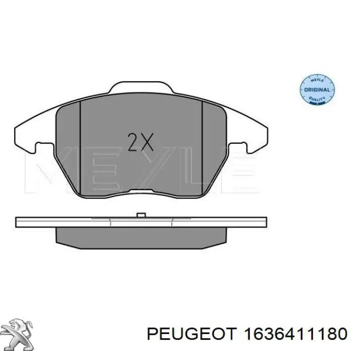 1636411180 Peugeot/Citroen pastillas de freno delanteras