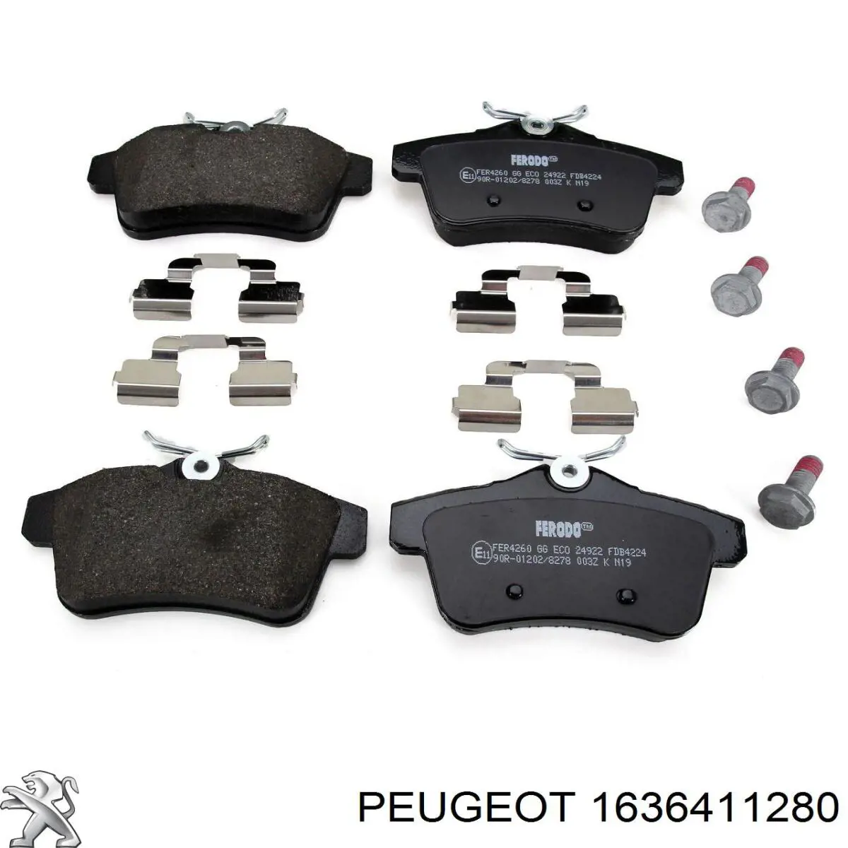 1636411280 Peugeot/Citroen pastillas de freno traseras