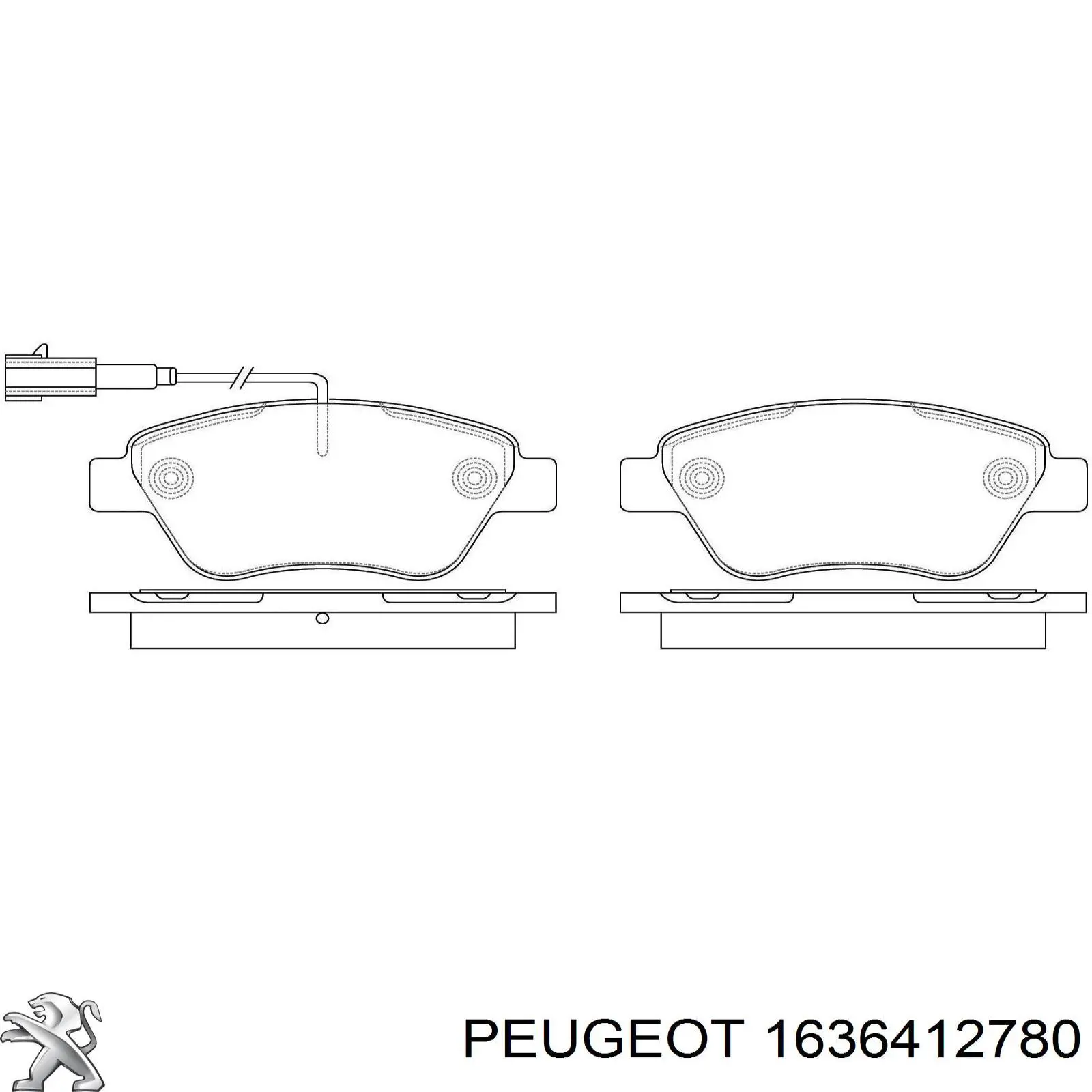 1636412780 Peugeot/Citroen pastillas de freno delanteras