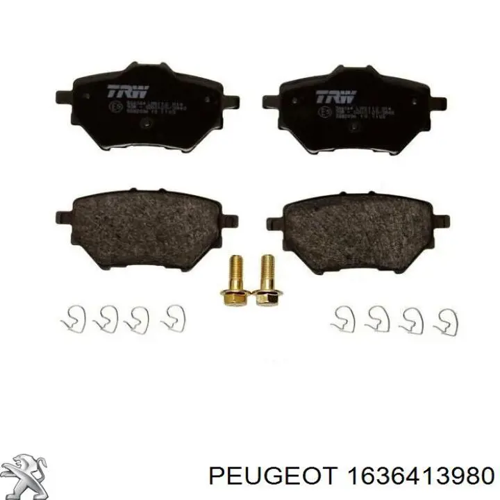 1636413980 Peugeot/Citroen pastillas de freno traseras