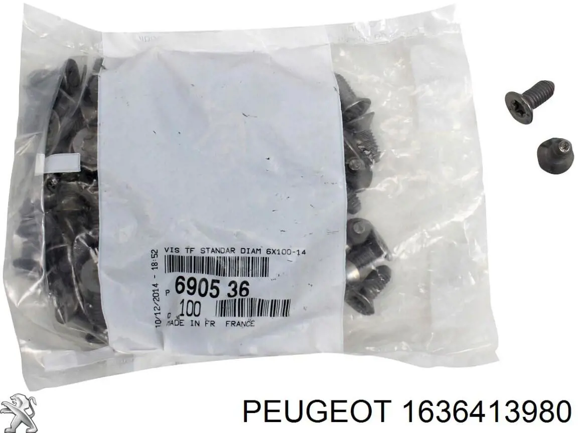 Pastillas de freno traseras 1636413980 Peugeot/Citroen