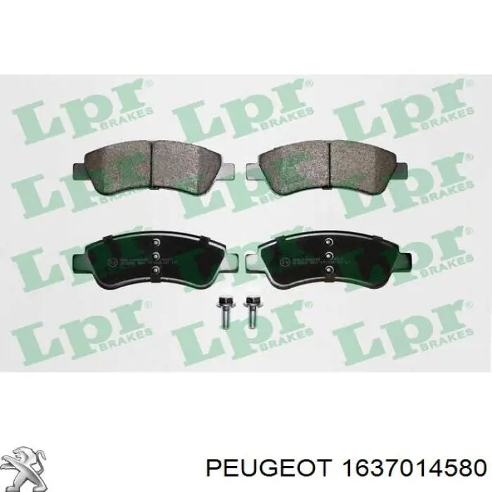 Pastillas de freno delanteras Peugeot/Citroen 1637014580
