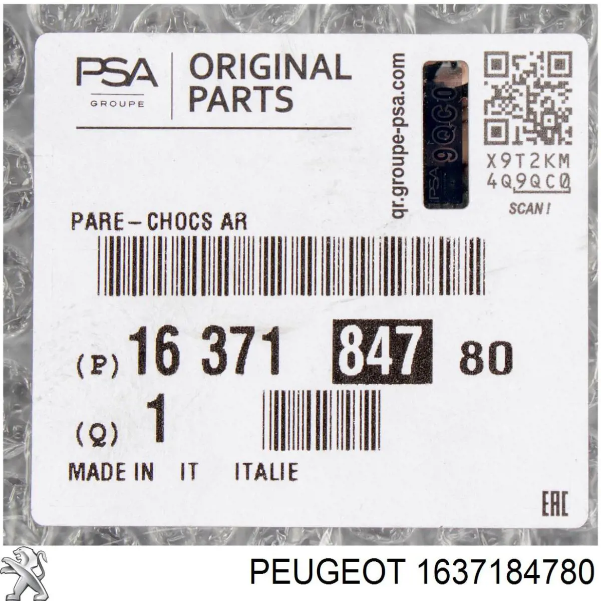 Parachoques trasero, parte central Peugeot/Citroen 1637184780 precio, desde 105,42 EUR
