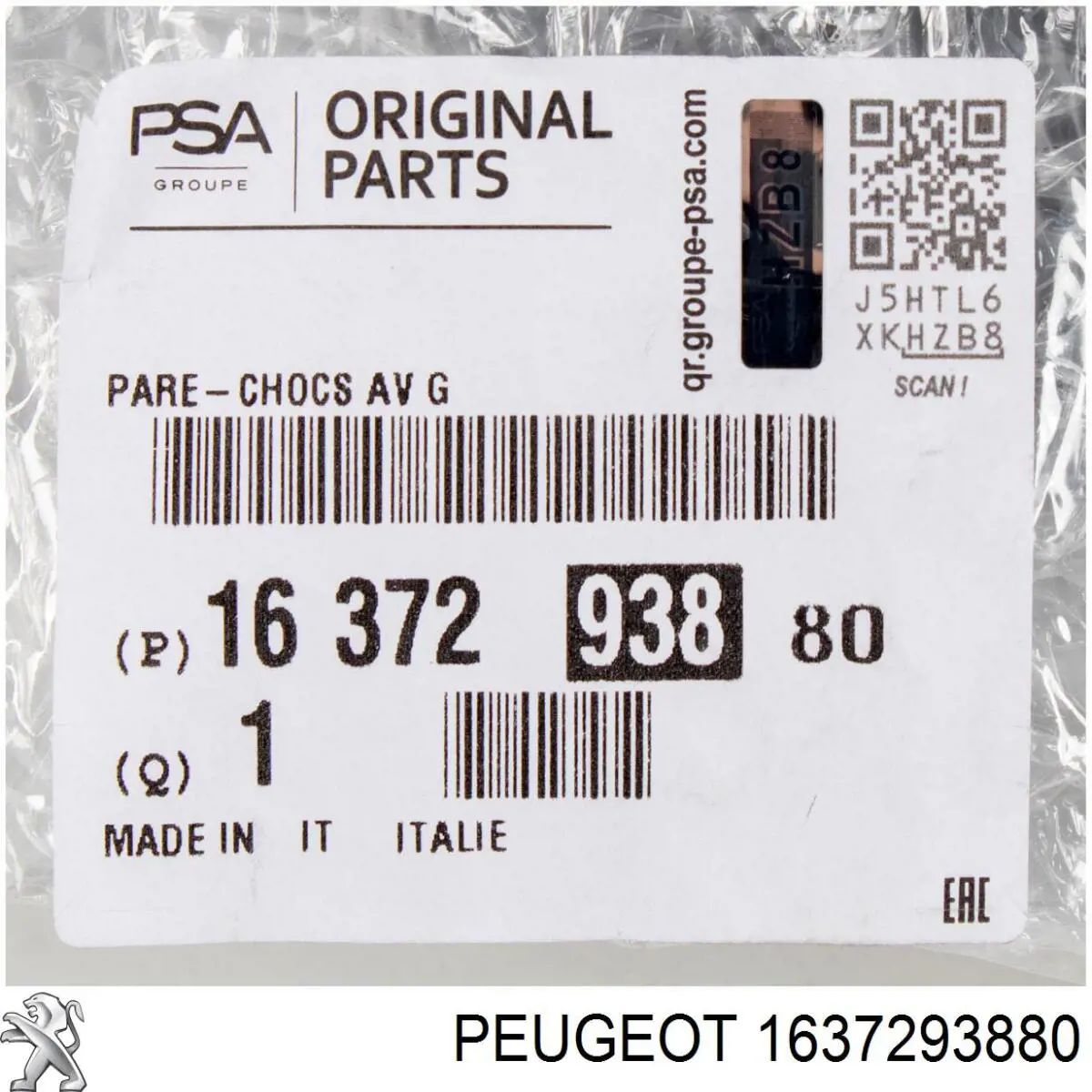 1637293880 Peugeot/Citroen Parachoques delantero, parte izquierda