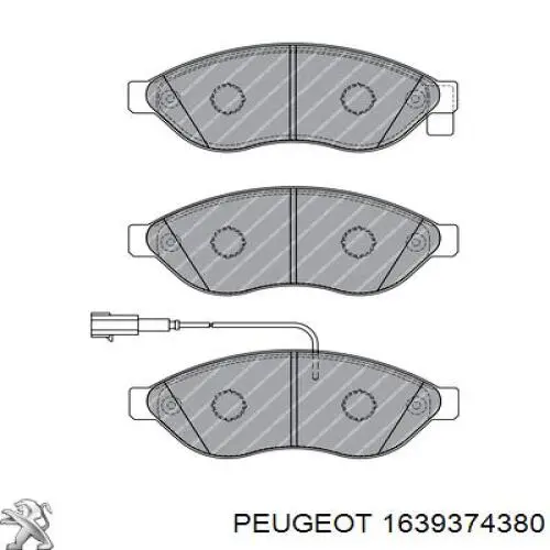 1639374380 Peugeot/Citroen pastillas de freno delanteras