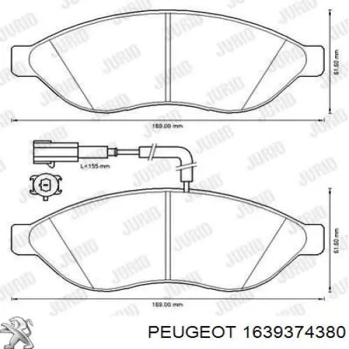 Pastillas de freno 1639374380 Peugeot/Citroen