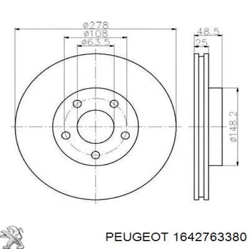 Freno de disco delantero Volvo V40 525, 526