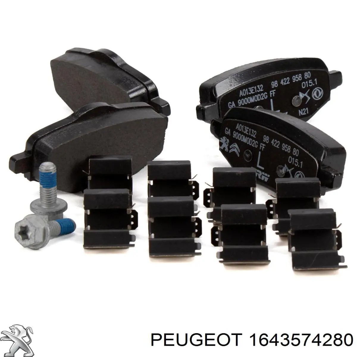 Pastillas de freno traseras 1643574280 Peugeot/Citroen