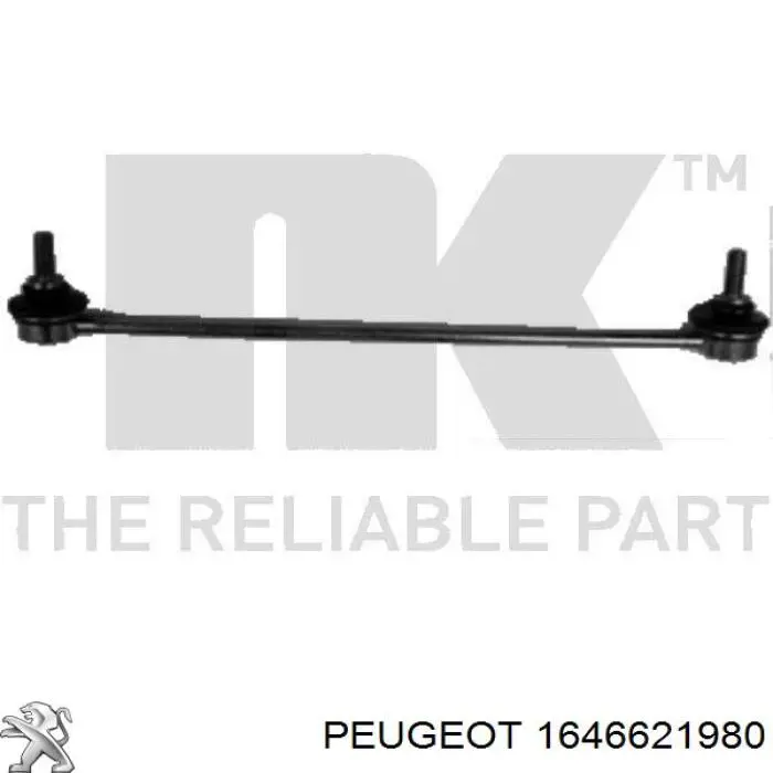1646621980 Peugeot/Citroen soporte de barra estabilizadora delantera