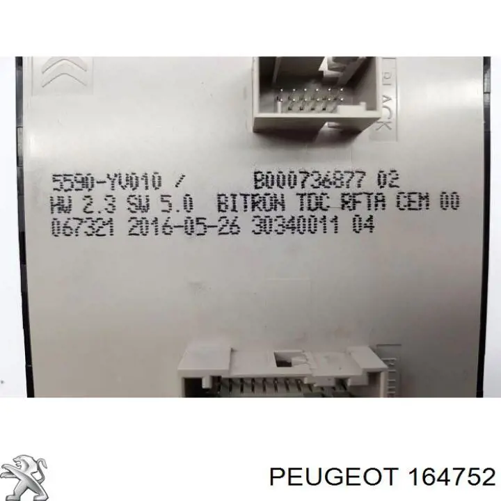 164752 Peugeot/Citroen válvula de mando de ralentí