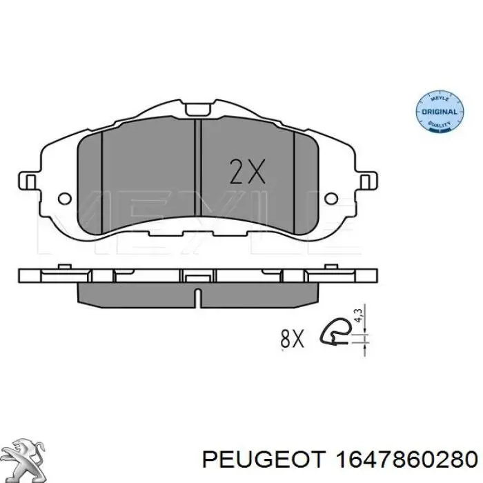 Pastillas freno delanteras Peugeot/Citroen 1647860280 precio, desde 29,81 EUR