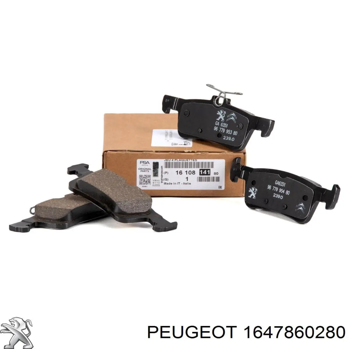 Pastillas de freno 1647860280 Peugeot/Citroen