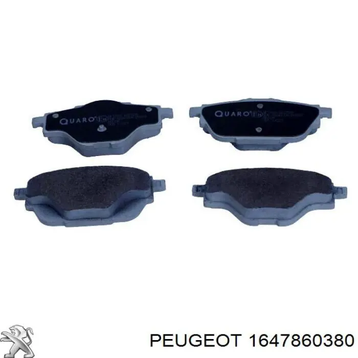 1647860380 Peugeot/Citroen pastillas de freno traseras