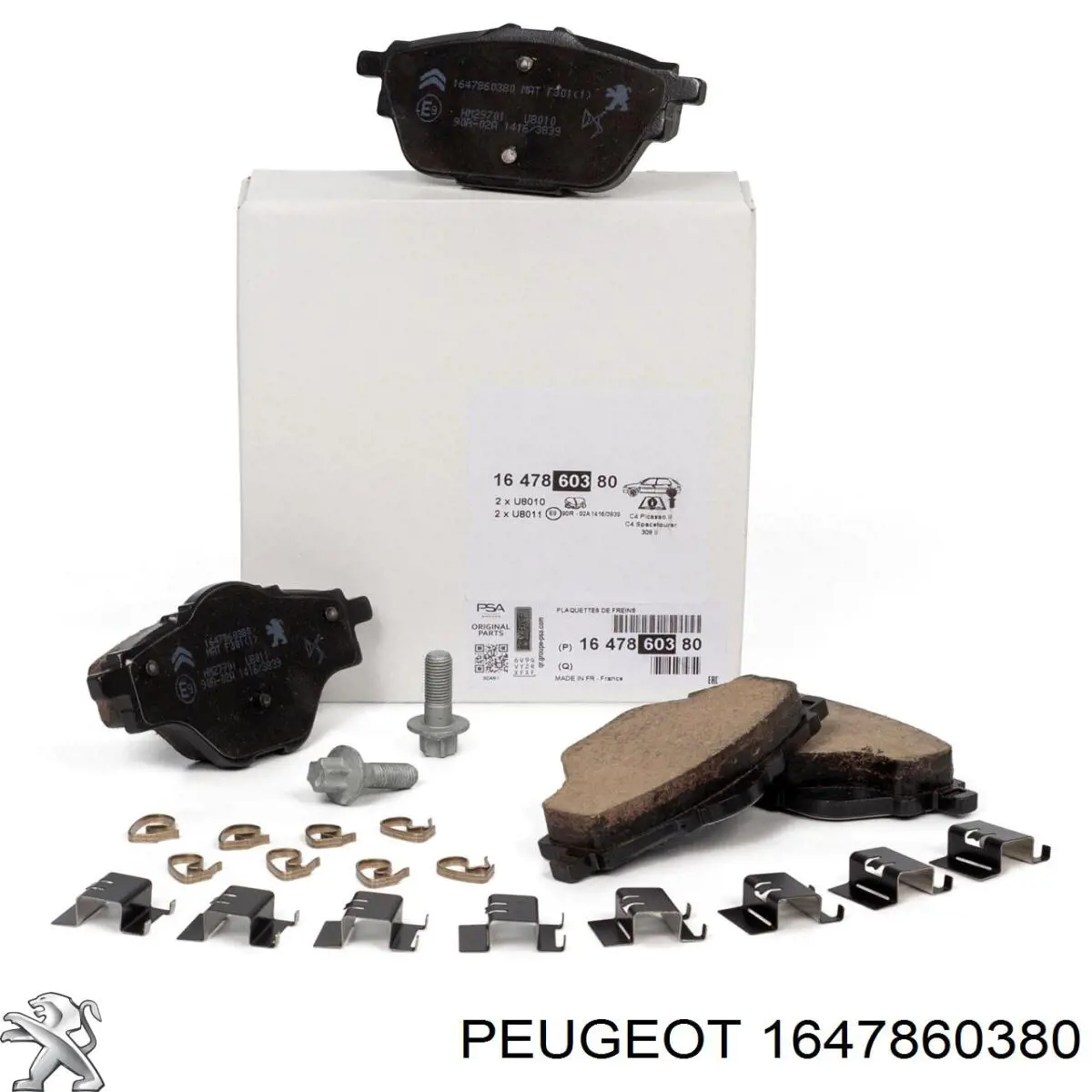 Pastillas de freno traseras 1647860380 Peugeot/Citroen