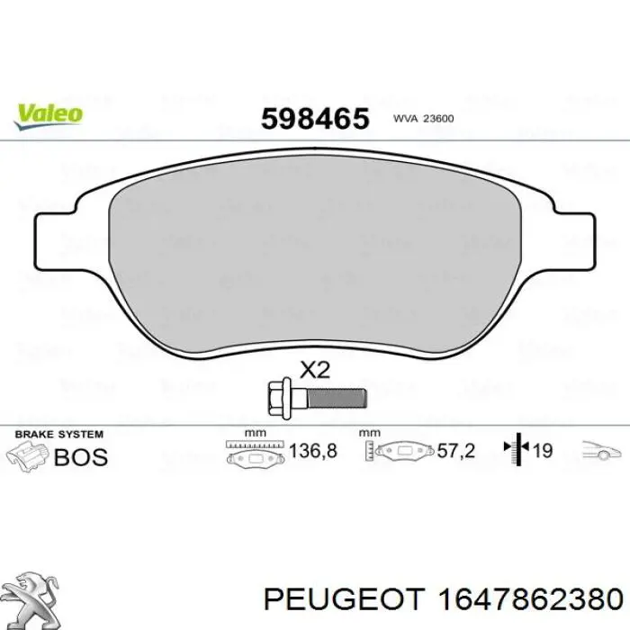 Pastillas de freno delanteras Citroen C3 1 FC