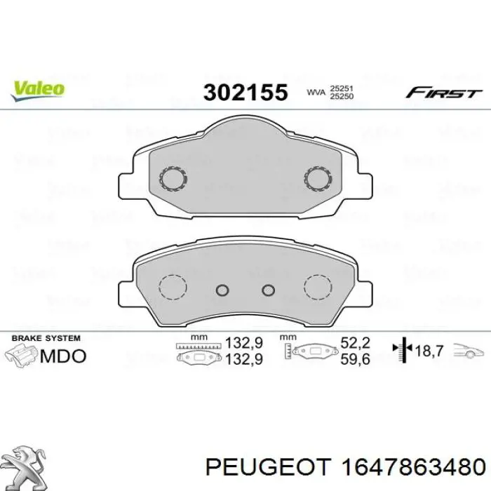 Pastillas de freno delanteras Citroen C4
