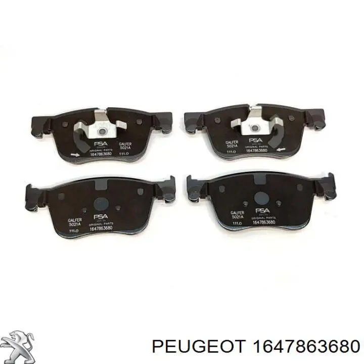 1647863680 Peugeot/Citroen Pastillas delanteras