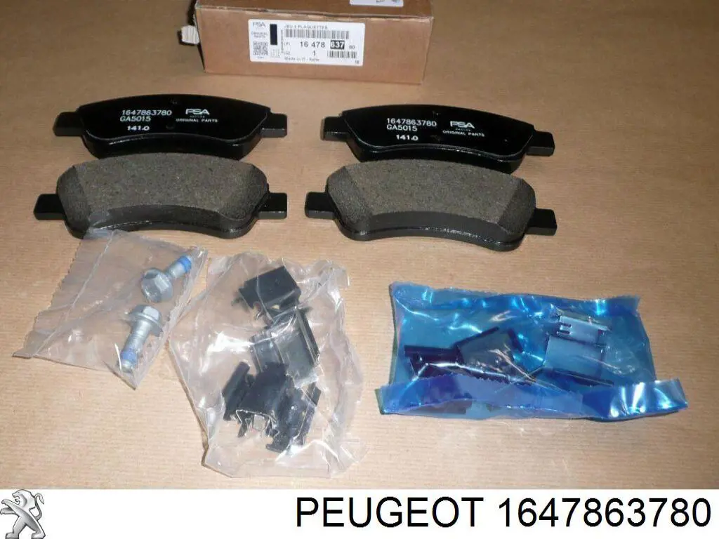 1647863780 Peugeot/Citroen pastillas de freno delanteras