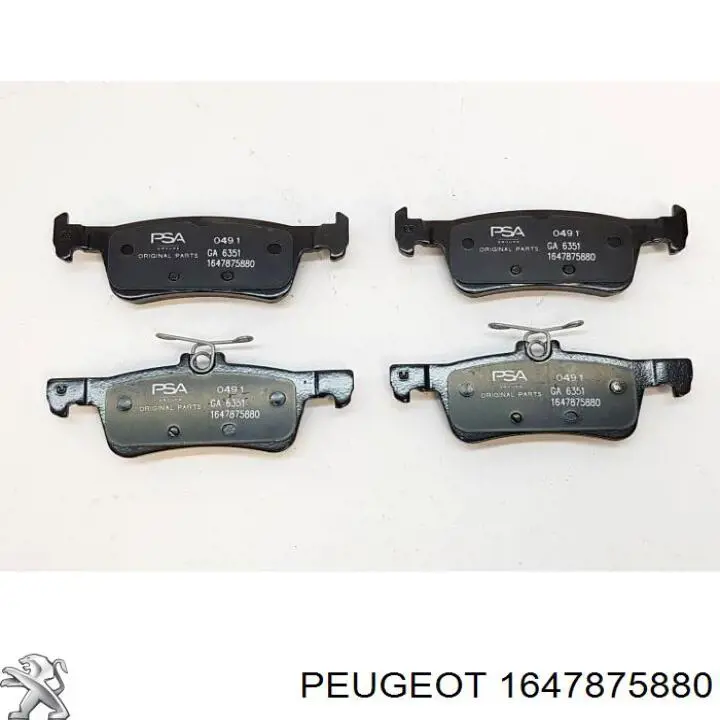 1647875880 Peugeot/Citroen pastillas de freno traseras