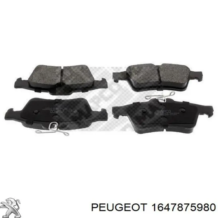 1647875980 Peugeot/Citroen pastillas de freno traseras