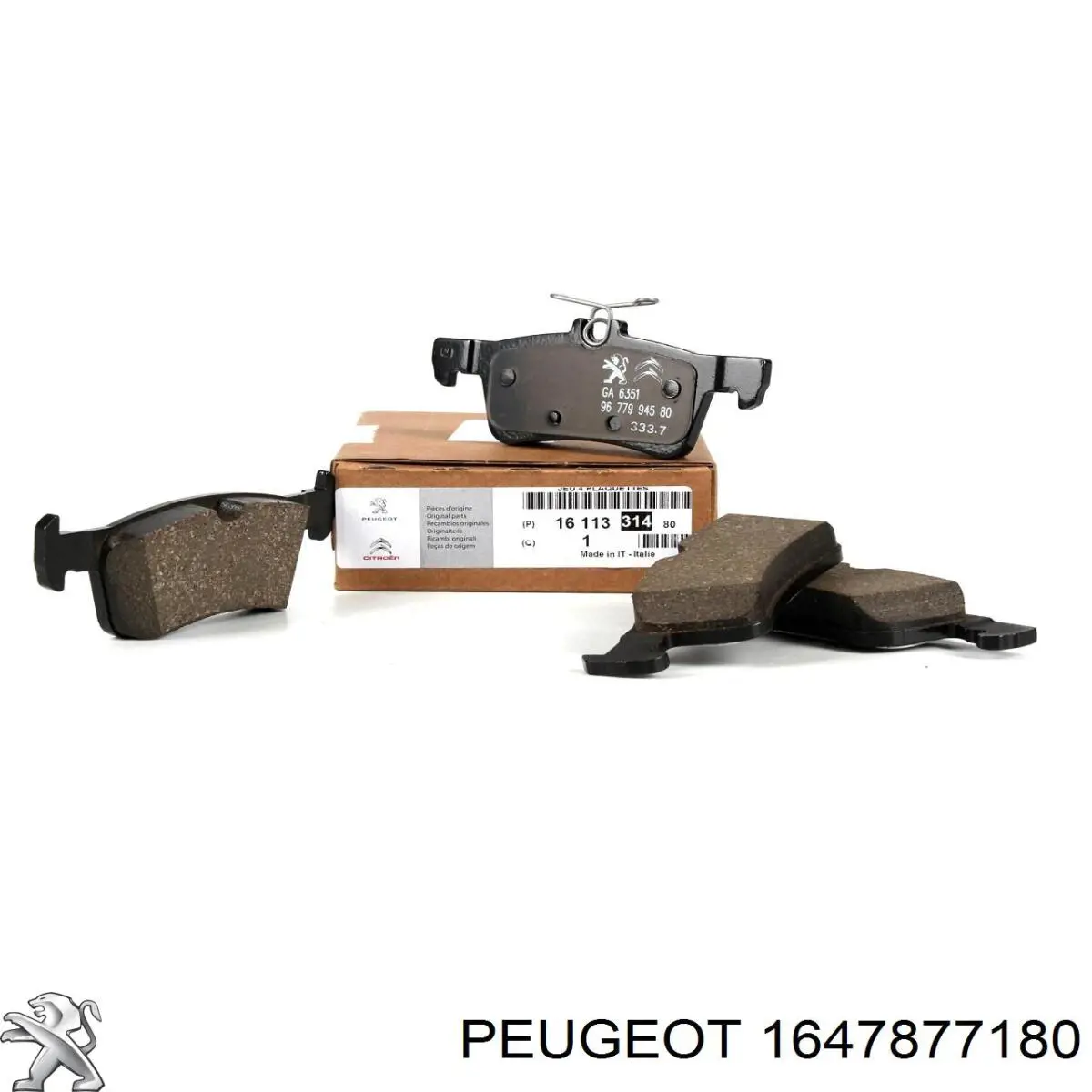 Pastillas de freno 1647877180 Peugeot/Citroen