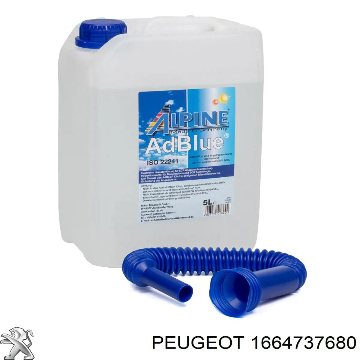 Fluido para la neutralización de los gases de escape, urea PEUGEOT 1664737680