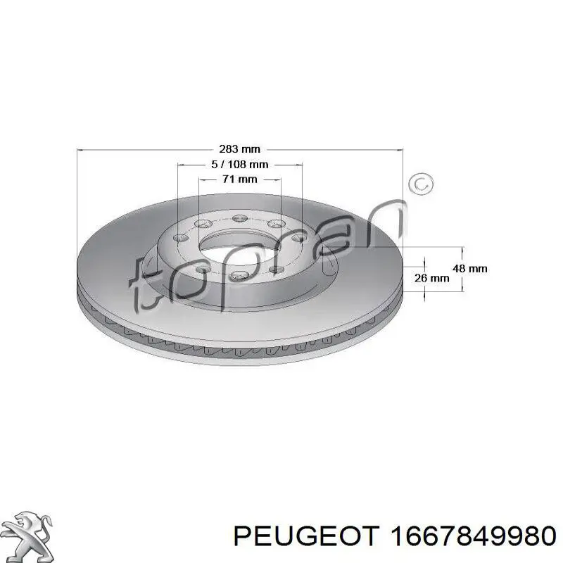 Disco de freno delantero Bremsi CD8405V