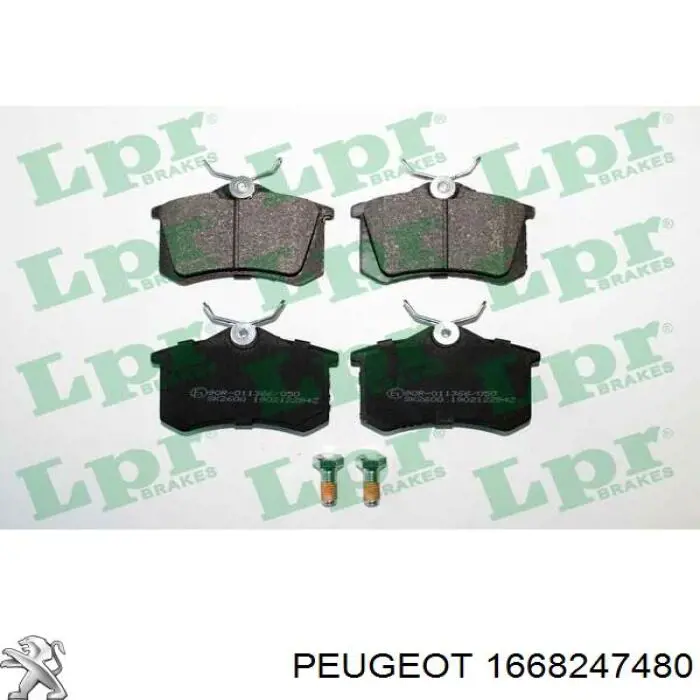 1668247480 Peugeot/Citroen pastillas de freno traseras