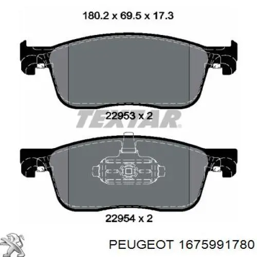 Pastillas freno delanteras Peugeot/Citroen 1675991780 precio, desde 37,61 EUR
